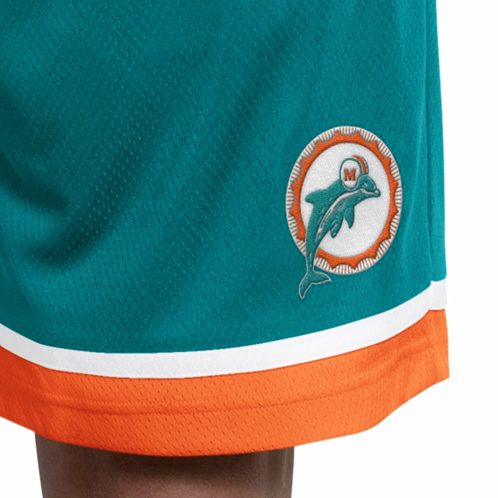 Miami Dolphins Starter Throwback Power Play Mesh Shorts Aqua - NFL