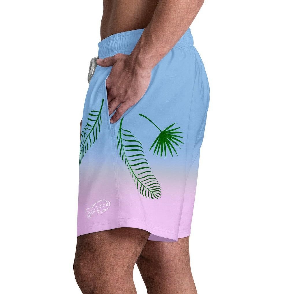 Buffalo Bills Margaritaville Sunset On The Beach Swim Shorts Light Blue - NFL