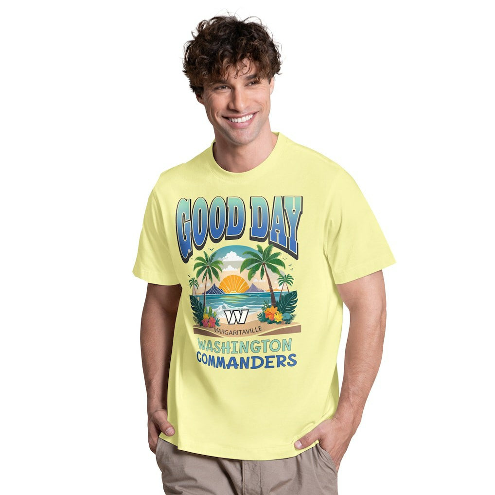 Washington Commanders Margaritaville Good Day T-Shirt Yellow - NFL