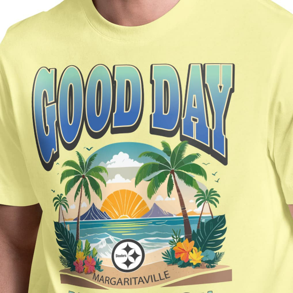 Pittsburgh Steelers Margaritaville Good Day T-Shirt Yellow - NFL