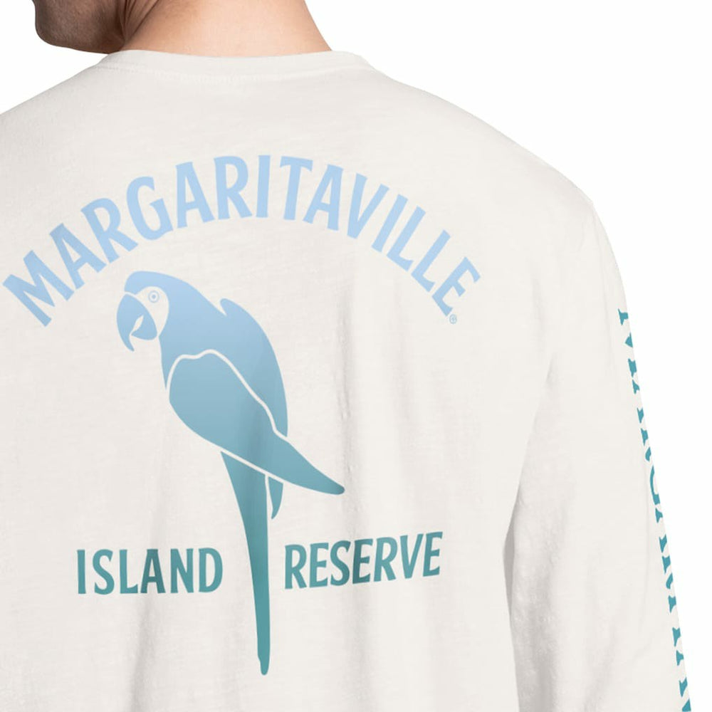 Philadelphia Eagles Margaritaville Island Reserve Long Sleeve Slub Henley Shirt White/Light Blue - NFL