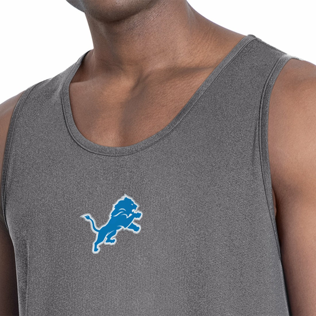 Detroit Lions MSX by Michael Strahan Energy Tank Top Charcoal - NFL