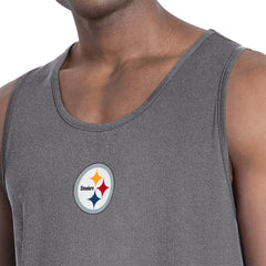Pittsburgh Steelers MSX by Michael Strahan Energy Tank Top Charcoal - NFL