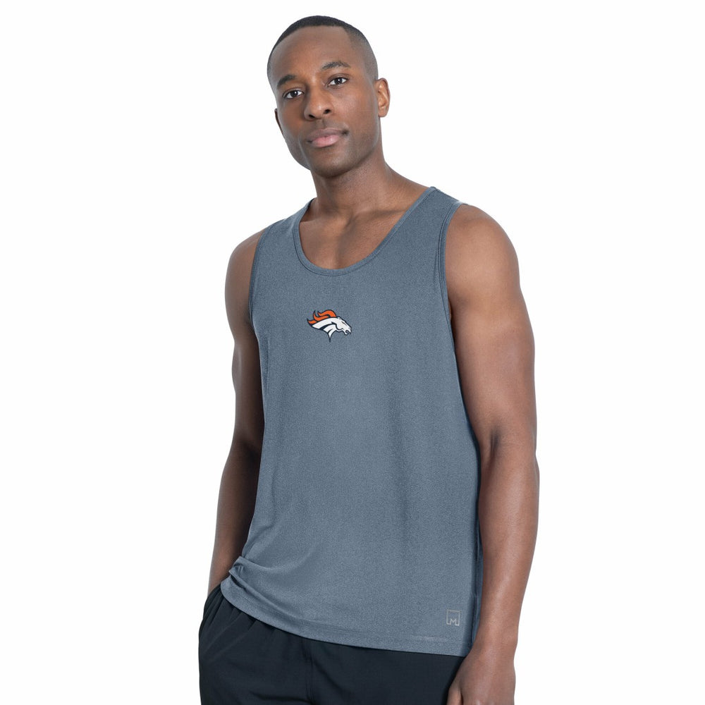 Denver Broncos MSX by Michael Strahan Energy Scoop Neck Tank Top Navy - NFL