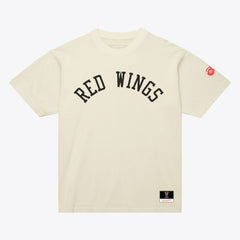 Detroit Red Wings - Mitchell & Ness Unisex Arched Team T-Shirt Cream