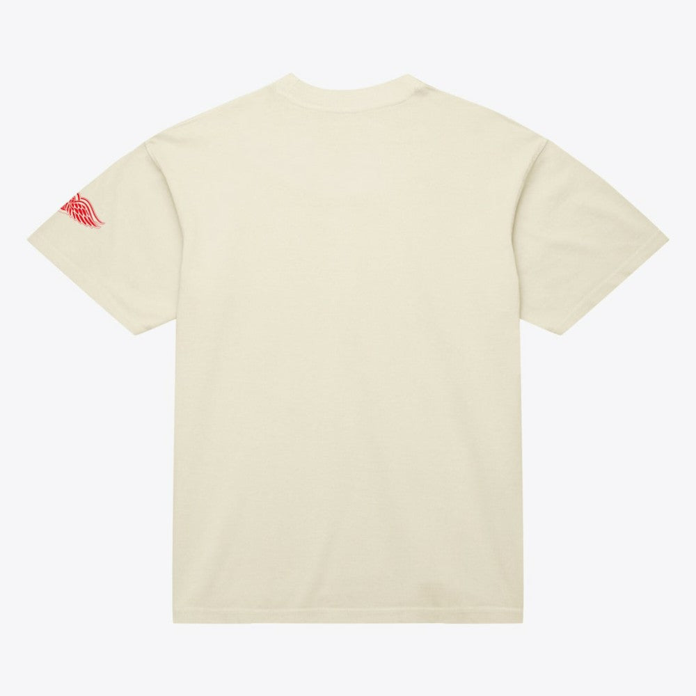 Detroit Red Wings - Mitchell & Ness Unisex Arched Team T-Shirt Cream