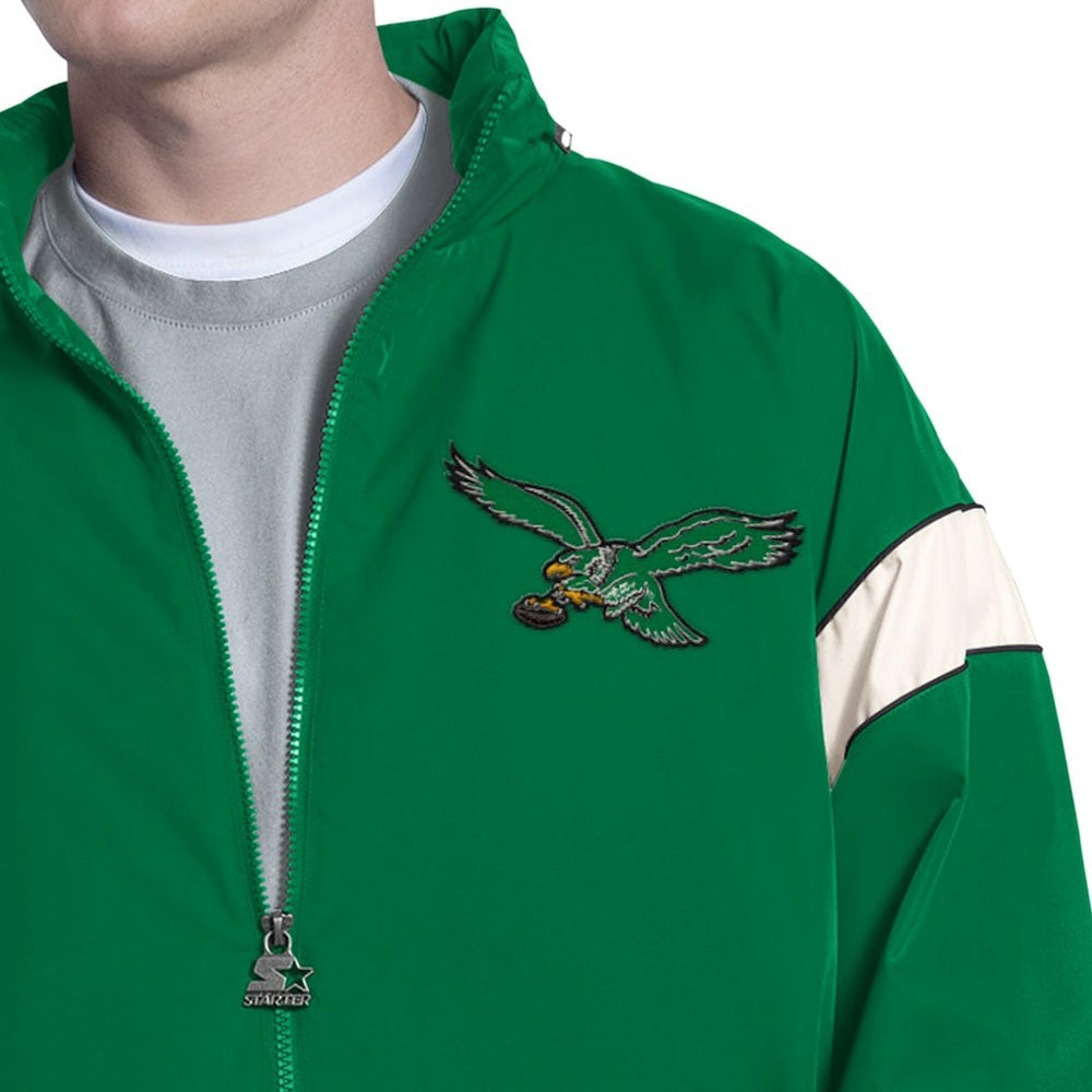 Philadelphia Eagles Starter The Gust Full-Zip Hooded Jacket Kelly Green - NFL