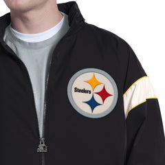 Pittsburgh Steelers Starter The Gust Full-Zip Hooded Jacket Black - NFL