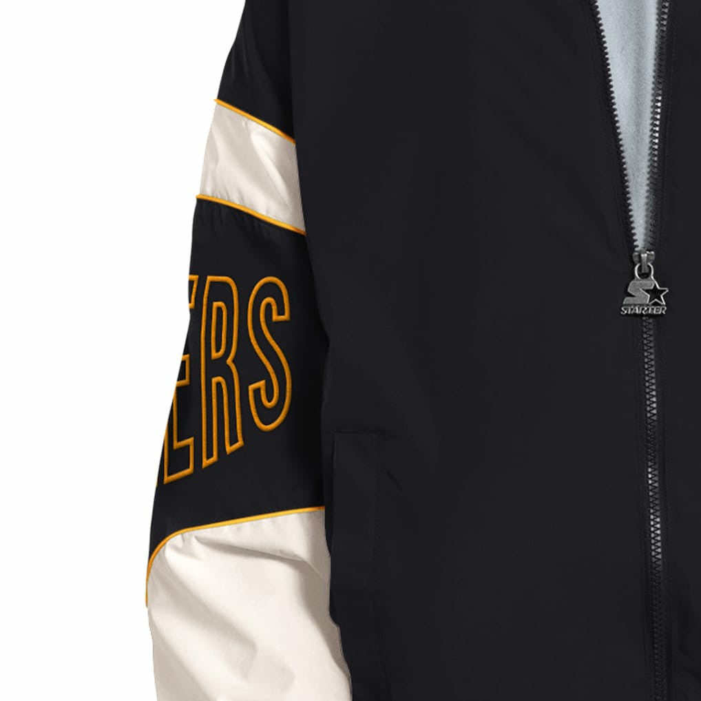 Pittsburgh Steelers Starter The Gust Full-Zip Hooded Jacket Black - NFL