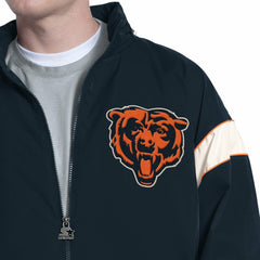 Chicago Bears Starter The Gust Full-Zip Hooded Jacket Navy - NFL