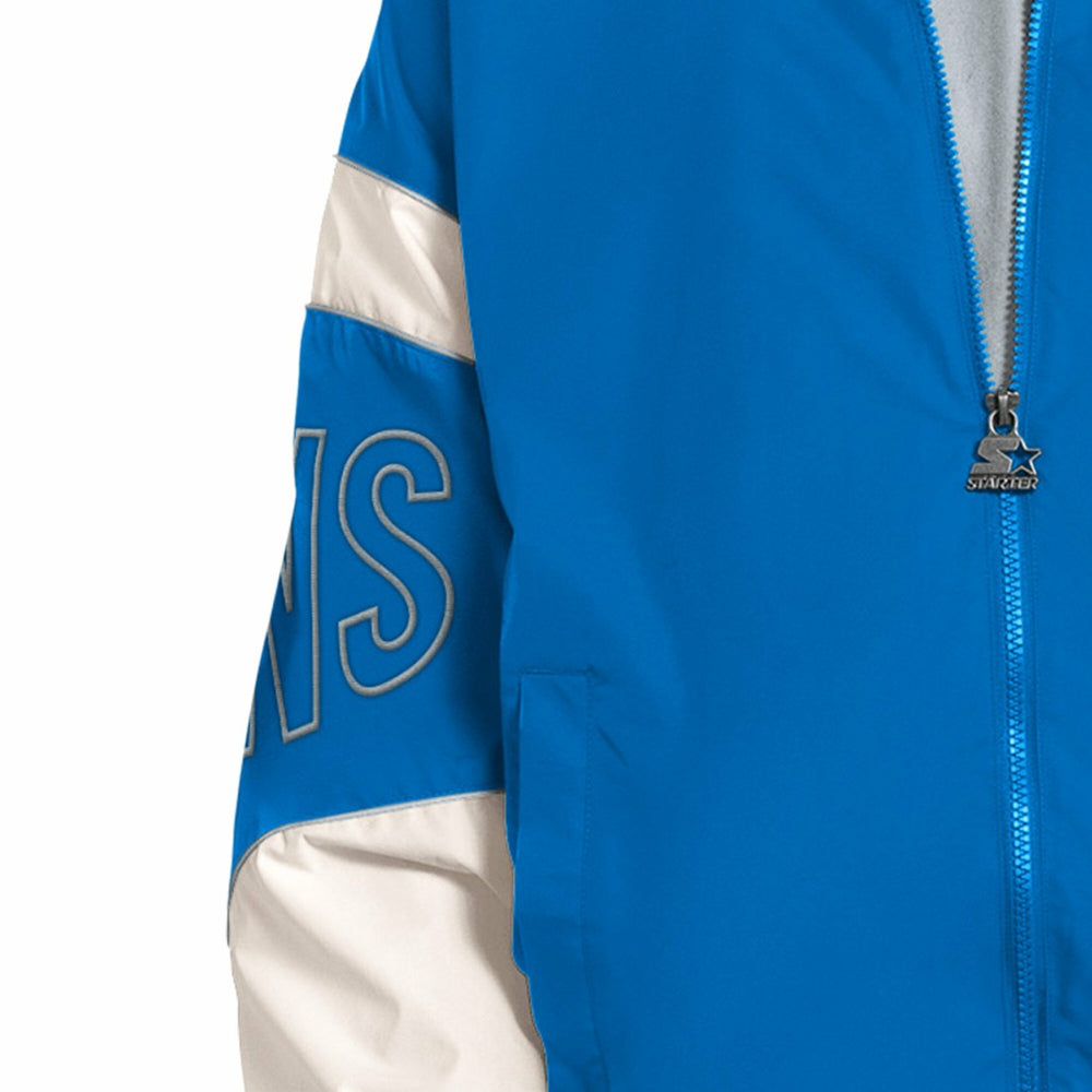 Detroit Lions Starter The Gust Full-Zip Hooded Jacket Blue - NFL