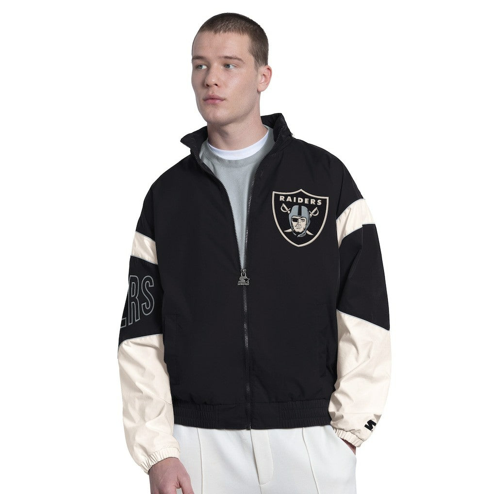 Las Vegas Raiders Starter The Gust Full-Zip Hooded Jacket Black - NFL