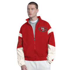 San Francisco 49ers Starter The Gust Full-Zip Hooded Jacket Scarlet - NFL