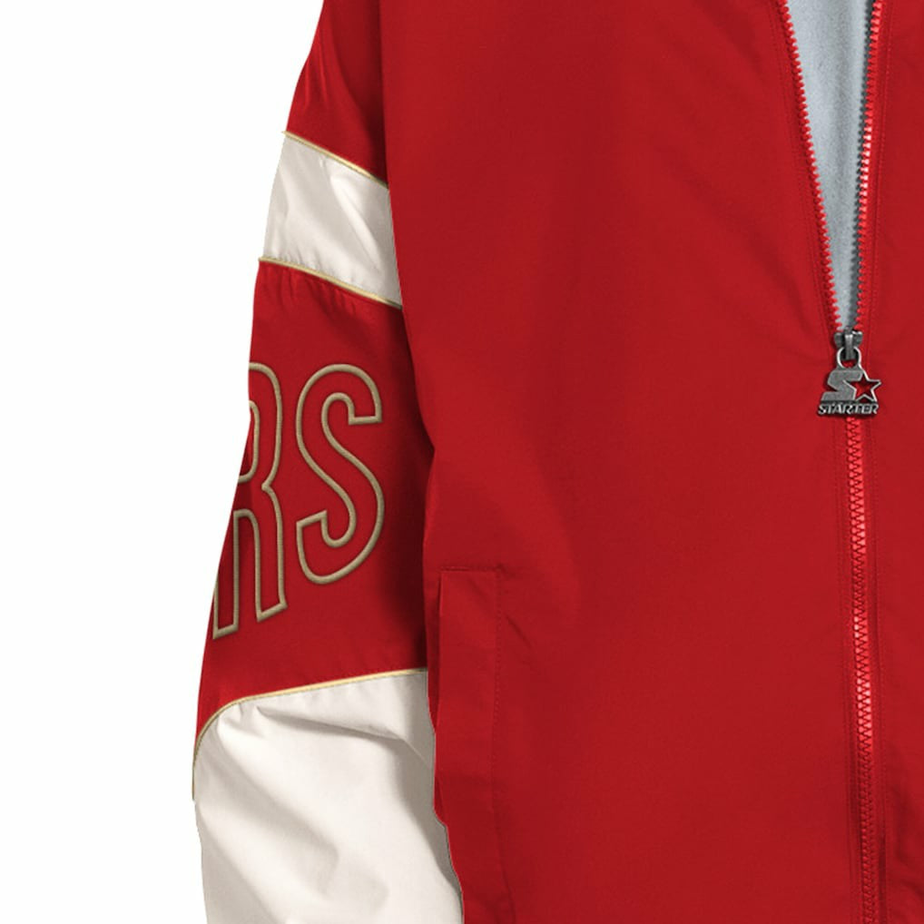 San Francisco 49ers Starter The Gust Full-Zip Hooded Jacket Scarlet - NFL