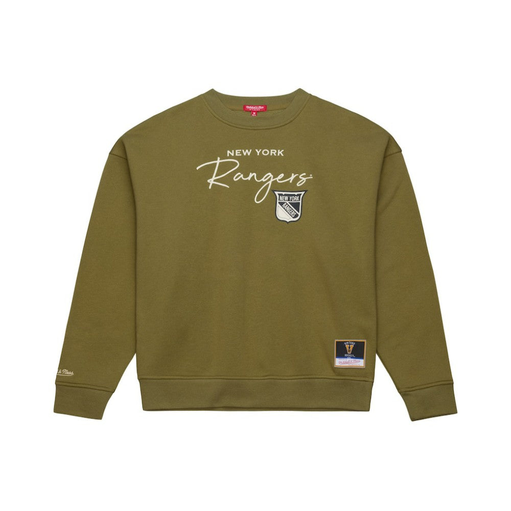 New York Rangers Mitchell & Ness Women's Fleece Sweatshirt Hunter Green