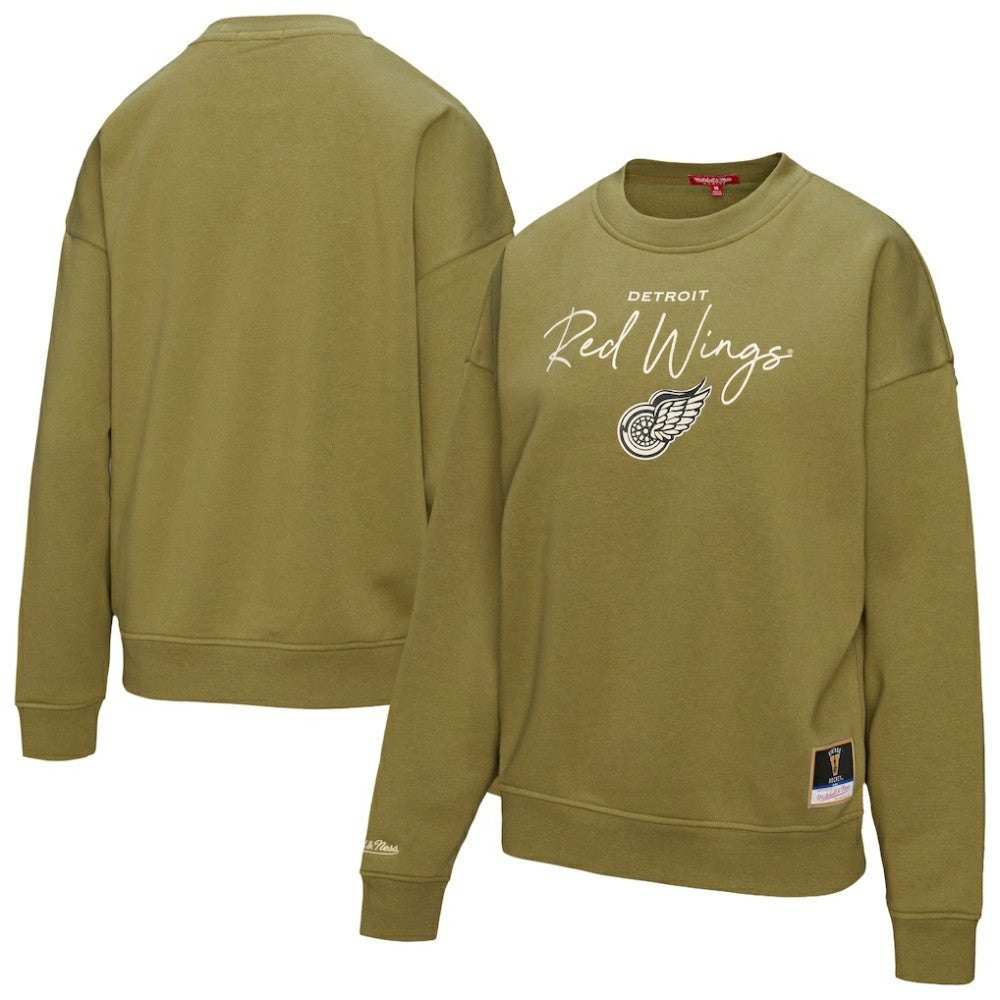 Detroit Red Wings - Mitchell & Ness Women's Fleece Sweatshirt Hunter Green