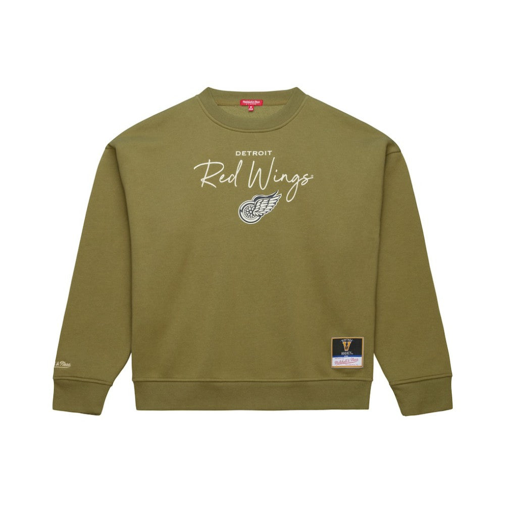 Detroit Red Wings - Mitchell & Ness Women's Fleece Sweatshirt Hunter Green