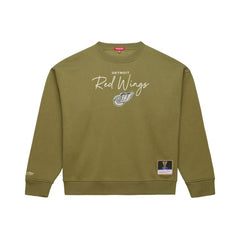 Detroit Red Wings - Mitchell & Ness Women's Fleece Sweatshirt Hunter Green