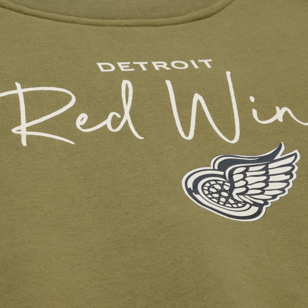 Detroit Red Wings - Mitchell & Ness Women's Fleece Sweatshirt Hunter Green