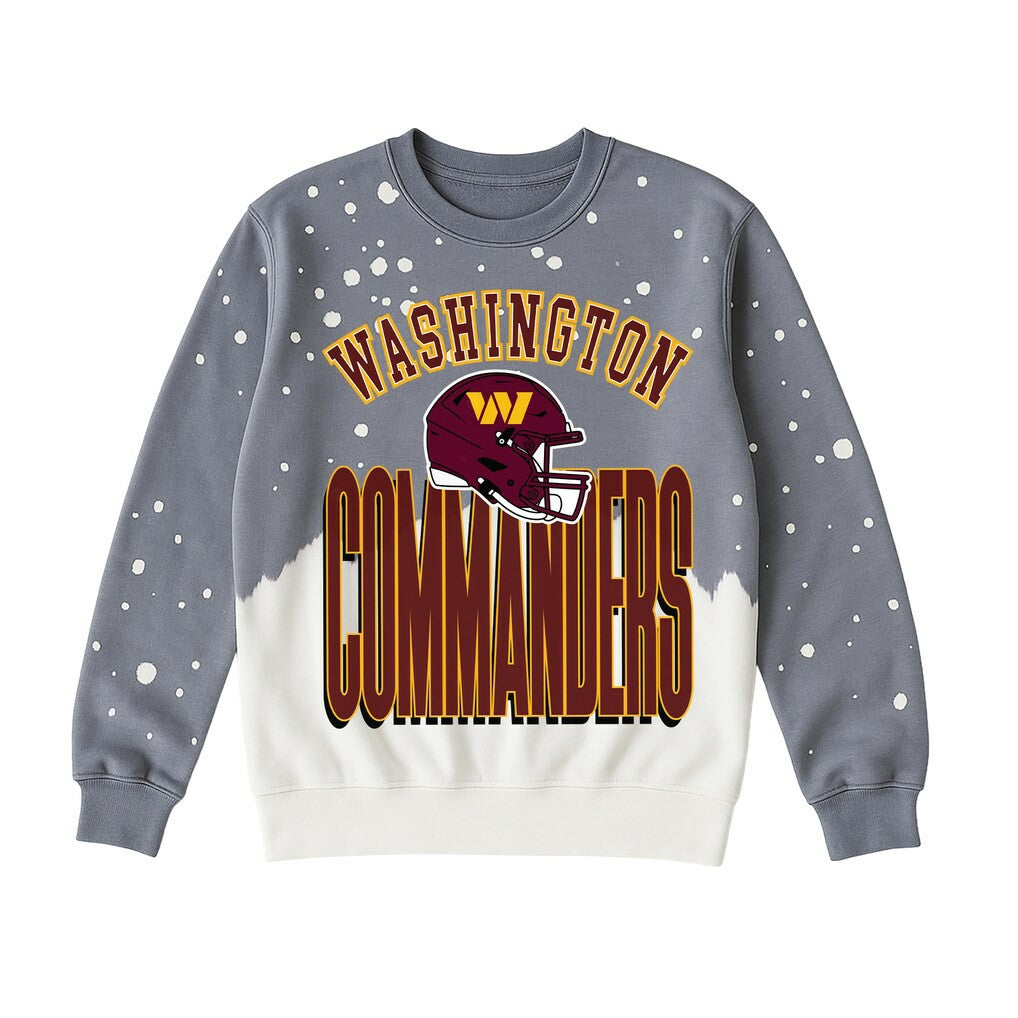 Washington Commanders Gameday Couture Women's Arch Rivals Faded Wash Sweatshirt Gray - NFL