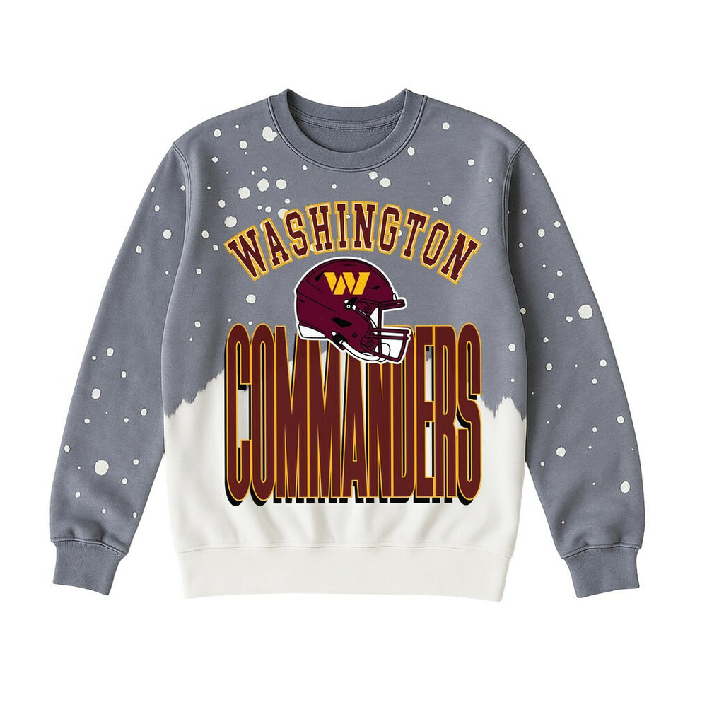 Washington Commanders Gameday Couture Women's Arch Rivals Faded Wash Sweatshirt Gray - NFL