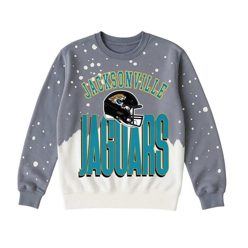 Jacksonville Jaguars Gameday Couture Women's Arch Rivals Faded Wash Sweatshirt Gray - NFL