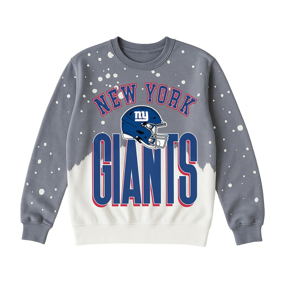 New York Giants Gameday Couture Women's Arch Rivals Faded Wash Sweatshirt Gray - NFL