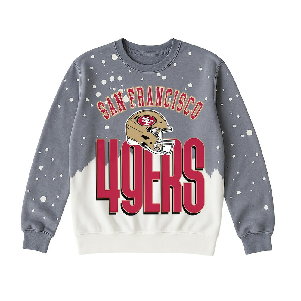 San Francisco 49ers Gameday Couture Women's Arch Rivals Faded Wash Sweatshirt Gray - NFL