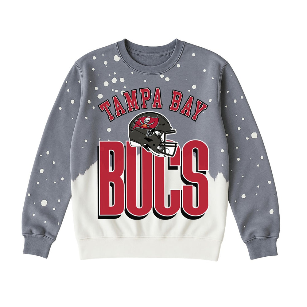 Tampa Bay Buccaneers Gameday Couture Women's Arch Rivals Faded Wash Sweatshirt Gray - NFL