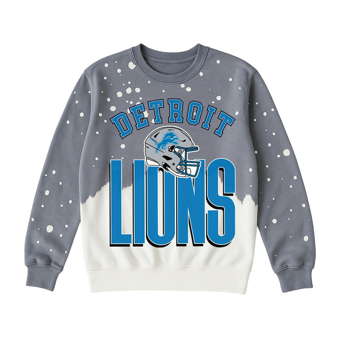 Detroit Lions Gameday Couture Women's Arch Rivals Faded Wash Sweatshirt Gray - NFL