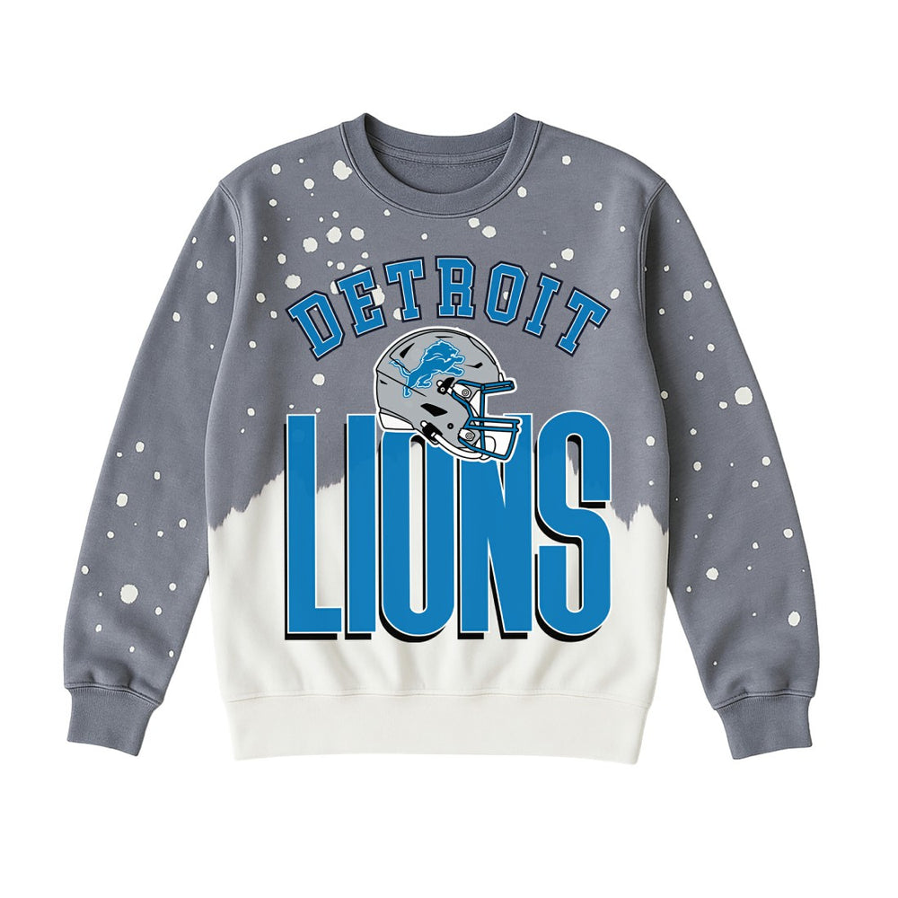Detroit Lions Gameday Couture Women's Arch Rivals Faded Wash Sweatshirt Gray - NFL