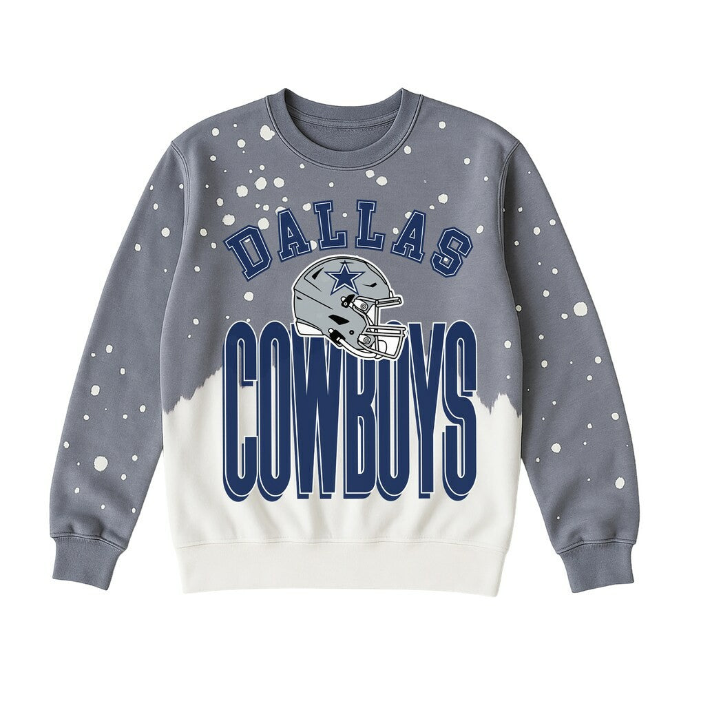 Dallas Cowboys Gameday Couture Women's Arch Rivals Faded Wash Sweatshirt Gray - NFL