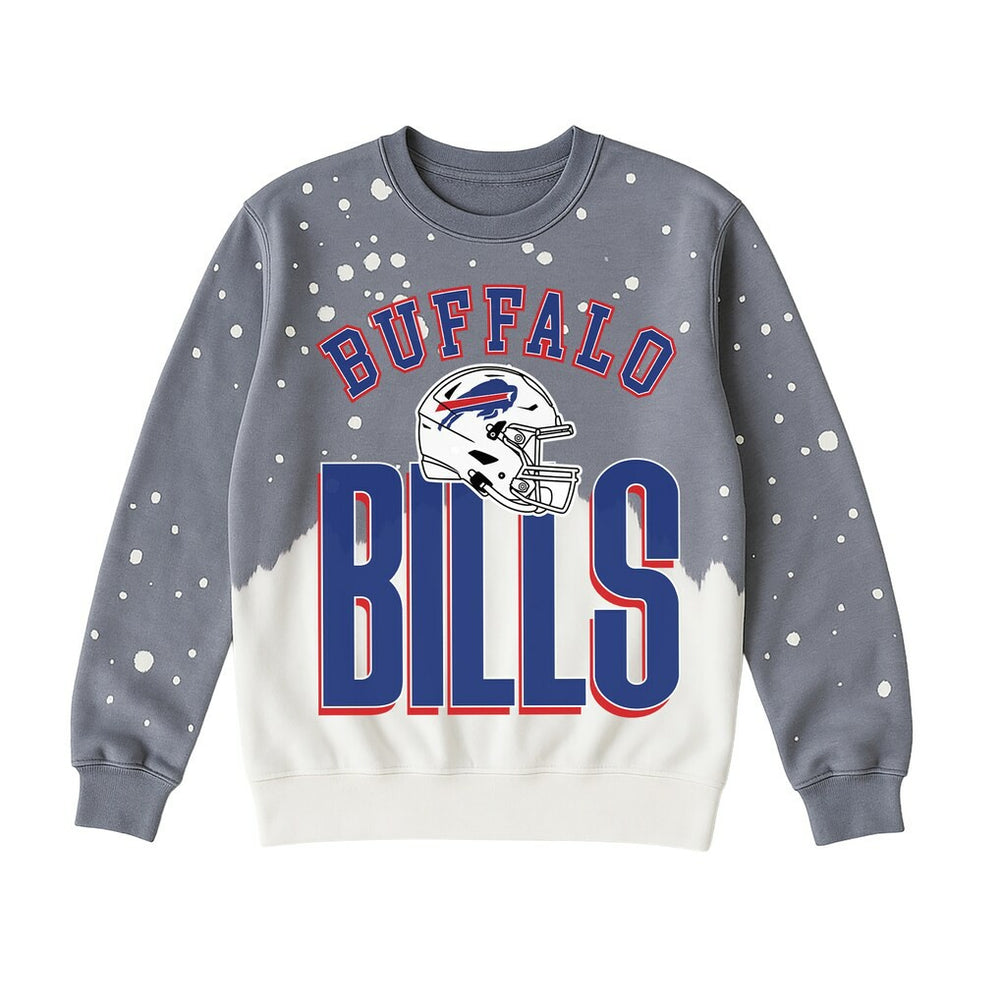 Buffalo Bills Gameday Couture Women's Arch Rivals Faded Wash Sweatshirt Gray - NFL