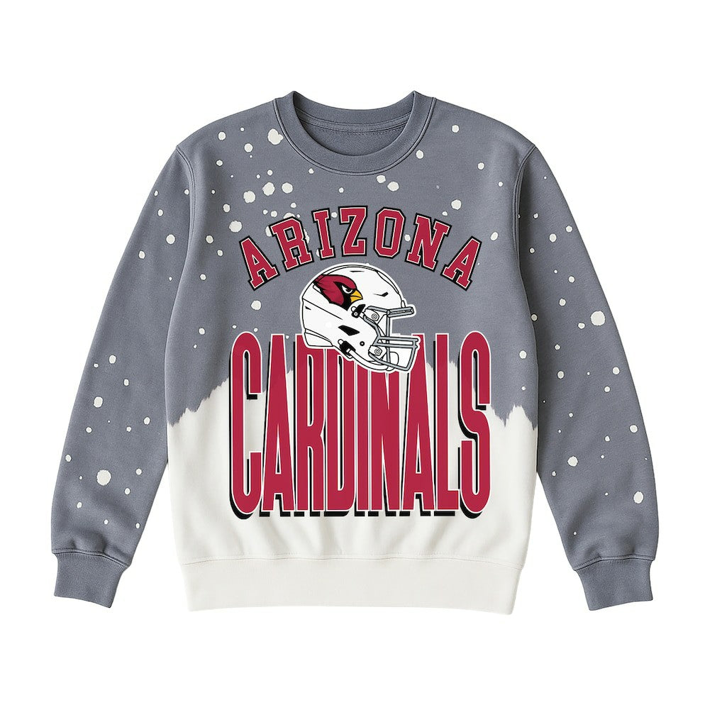 Arizona Cardinals Gameday Couture Women's Arch Rivals Faded Wash Sweatshirt Gray - NFL