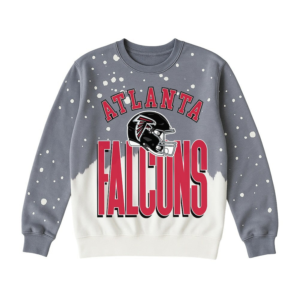 Atlanta Falcons Gameday Couture Women's Arch Rivals Faded Wash Sweatshirt Gray - NFL