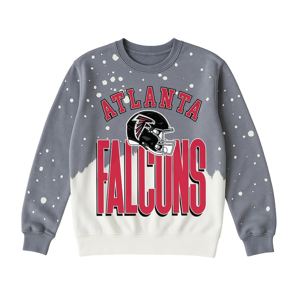 Atlanta Falcons Gameday Couture Women's Arch Rivals Faded Wash Sweatshirt Gray - NFL