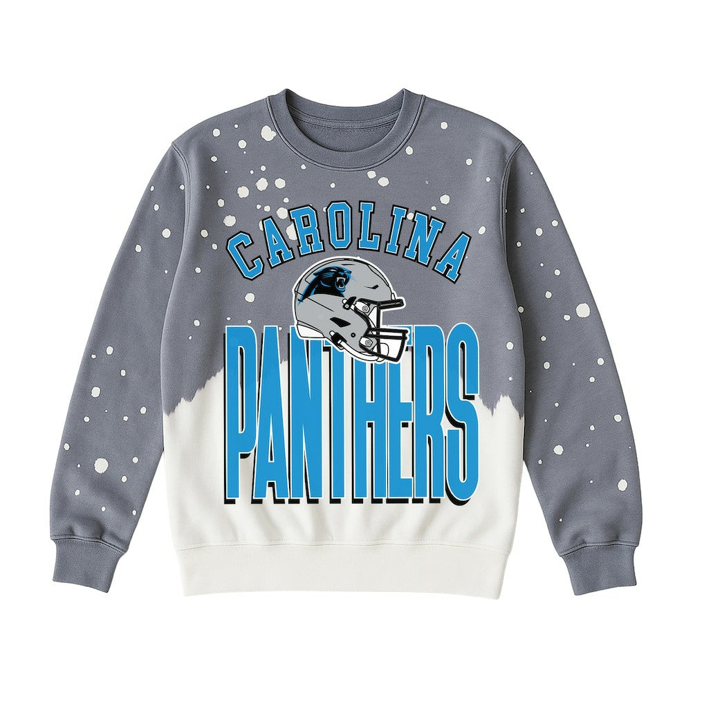 Carolina Panthers Gameday Couture Women's Arch Rivals Faded Wash Sweatshirt Gray - NFL