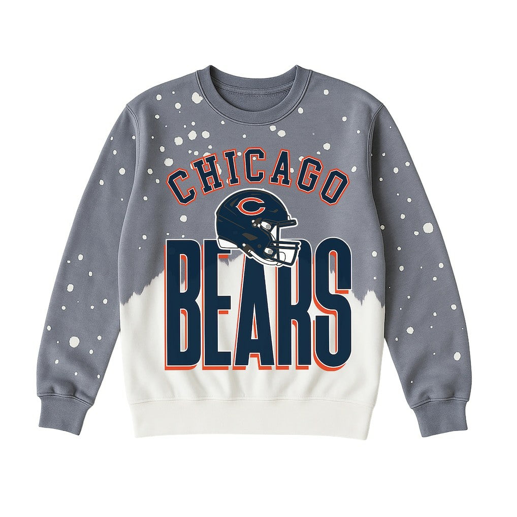 Chicago Bears Gameday Couture Women's Arch Rivals Faded Wash Sweatshirt Gray - NFL