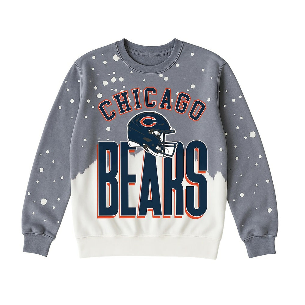 Chicago Bears Gameday Couture Women's Arch Rivals Faded Wash Sweatshirt Gray - NFL