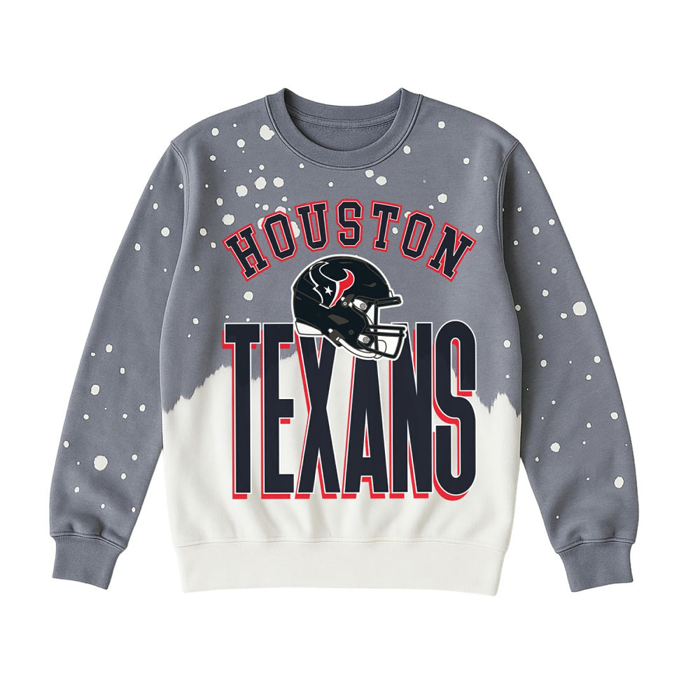 Houston Texans Gameday Couture Women's Arch Rivals Faded Wash Sweatshirt Gray - NFL