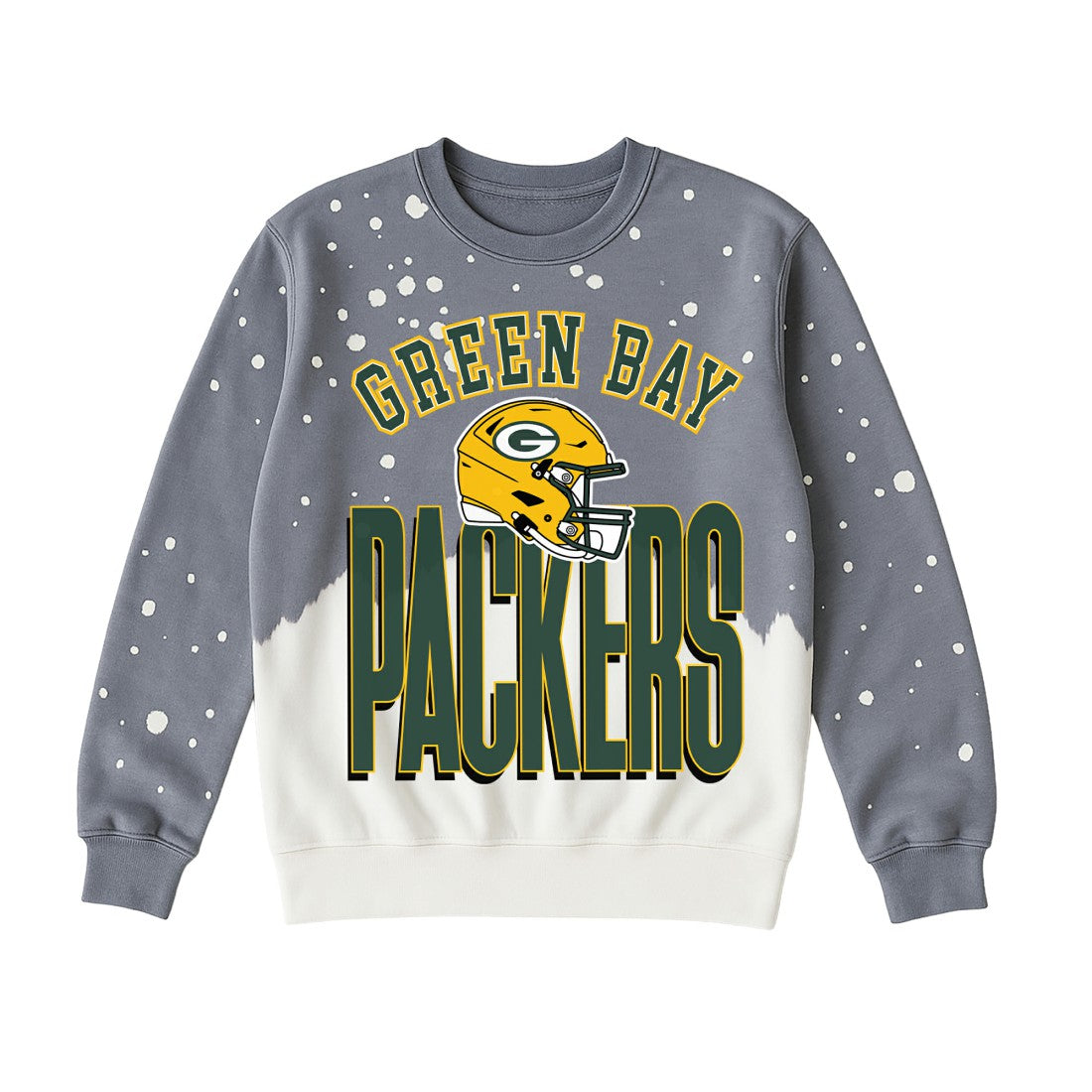 Green Bay Packers Gameday Couture Women's Arch Rivals Faded Wash Sweatshirt Gray - NFL