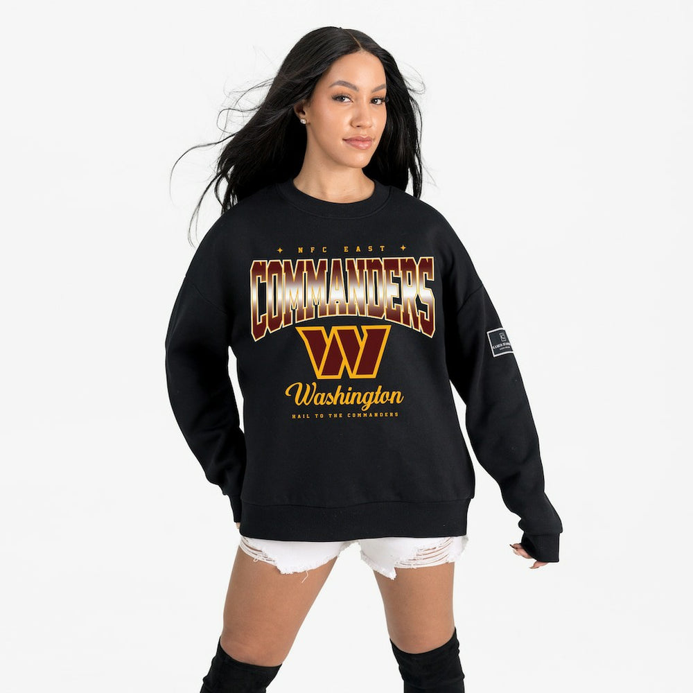 Washington Commanders Gameday Couture Women's Powerhouse Play Premium Fleece Sweatshirt Black - NFL