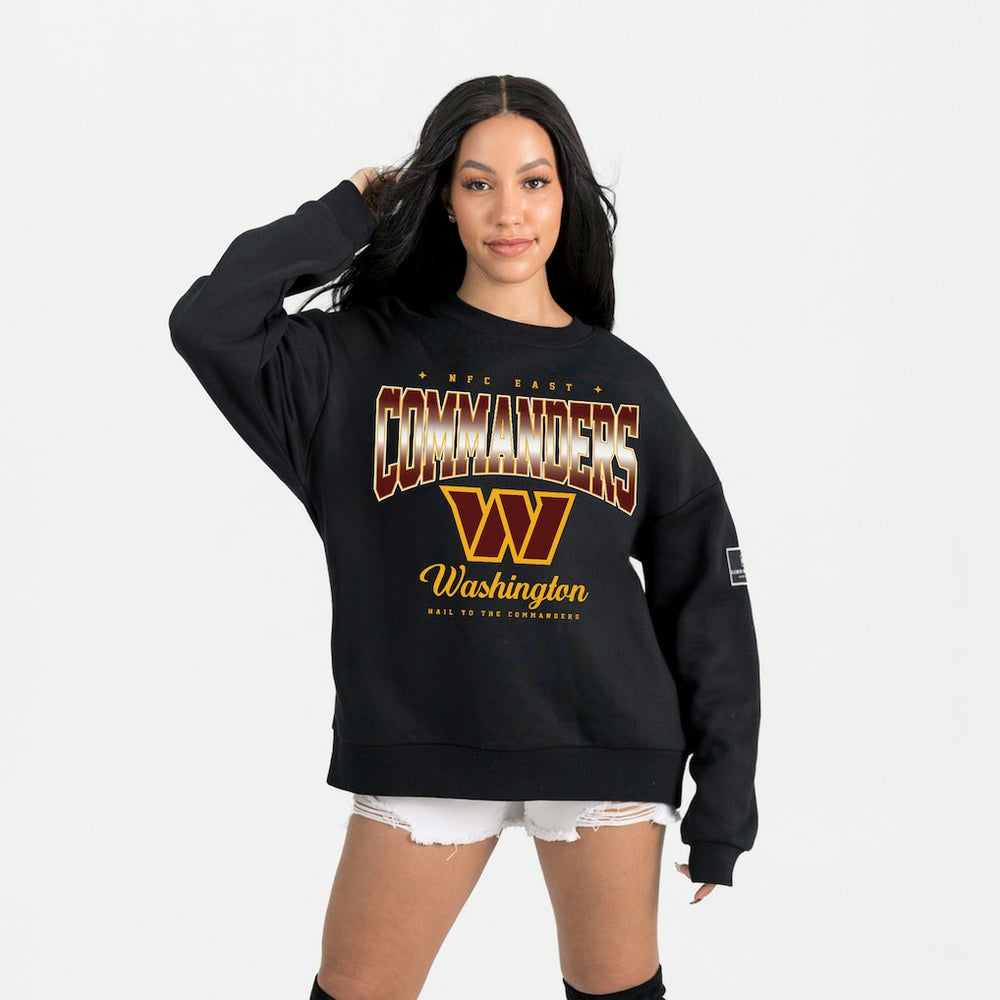 Washington Commanders Gameday Couture Women's Powerhouse Play Premium Fleece Sweatshirt Black - NFL