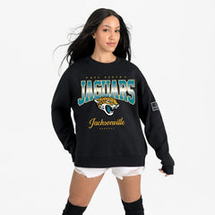 Jacksonville Jaguars Gameday Couture Women's Powerhouse Play Premium Fleece Sweatshirt Black - NFL