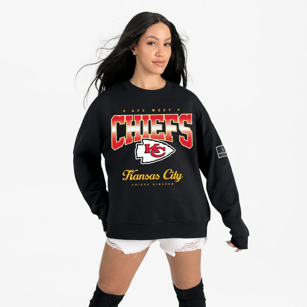 Kansas City Chiefs Gameday Couture Women's Powerhouse Play Premium Fleece Sweatshirt Black - NFL