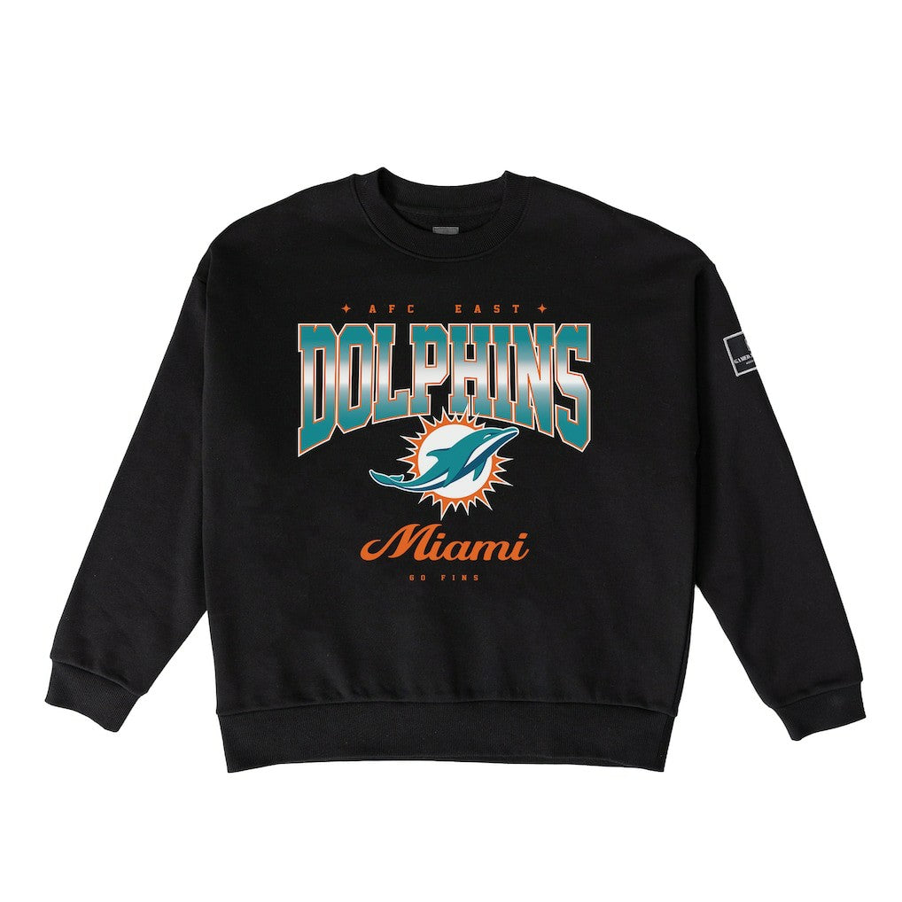 Miami Dolphins Gameday Couture Women's Powerhouse Play Premium Fleece Sweatshirt Black - NFL