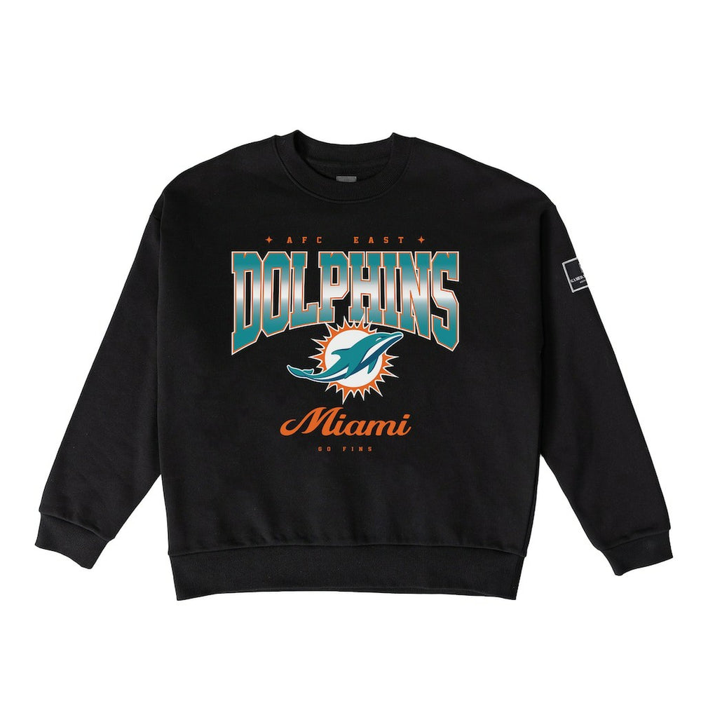 Miami Dolphins Gameday Couture Women's Powerhouse Play Premium Fleece Sweatshirt Black - NFL