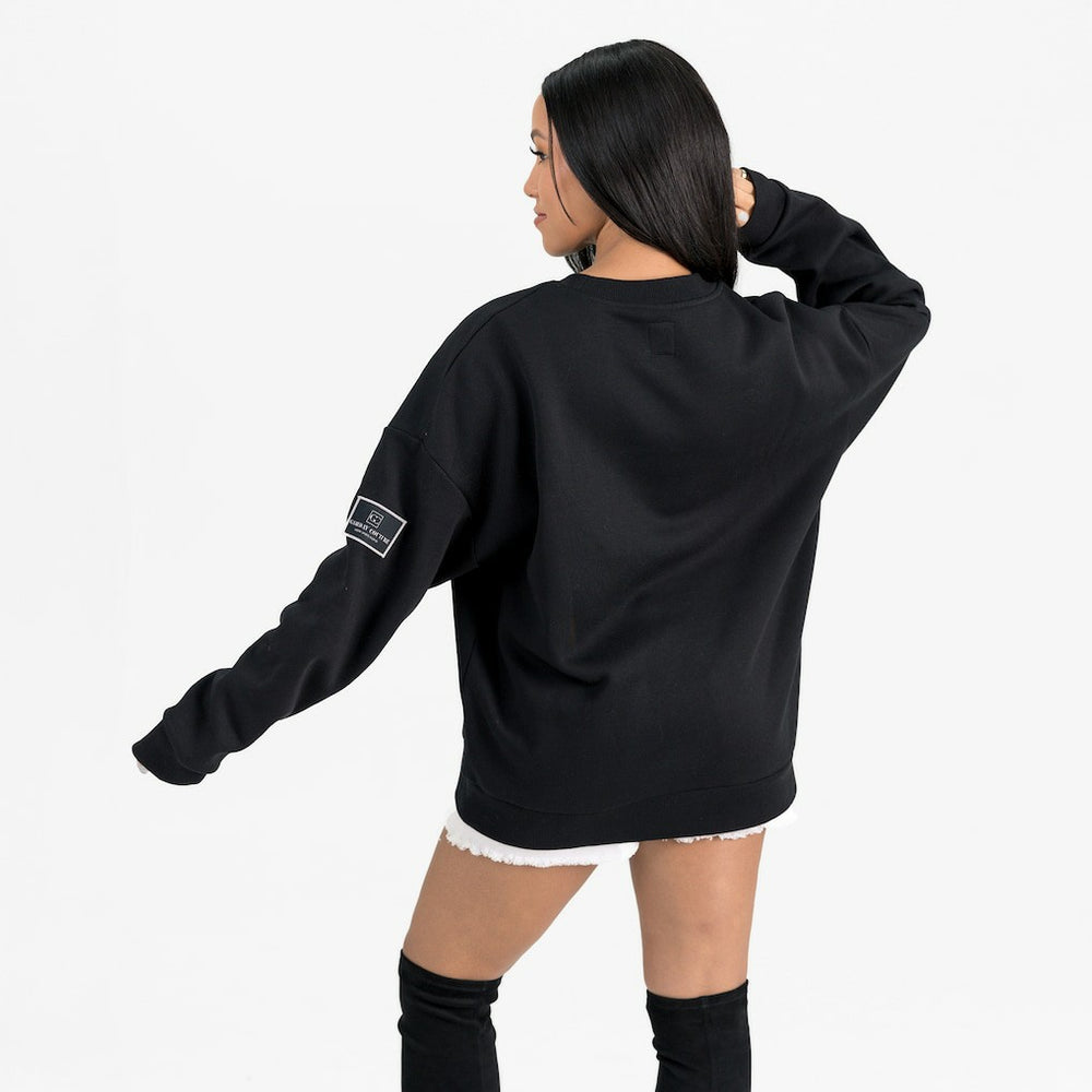 New Orleans Saints Gameday Couture Women's Powerhouse Play Premium Fleece Sweatshirt Black - NFL