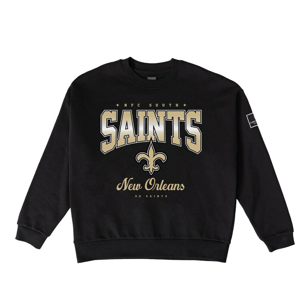 New Orleans Saints Gameday Couture Women's Powerhouse Play Premium Fleece Sweatshirt Black - NFL