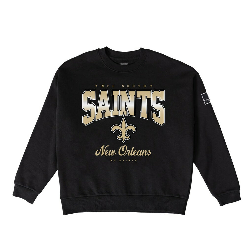 New Orleans Saints Gameday Couture Women's Powerhouse Play Premium Fleece Sweatshirt Black - NFL